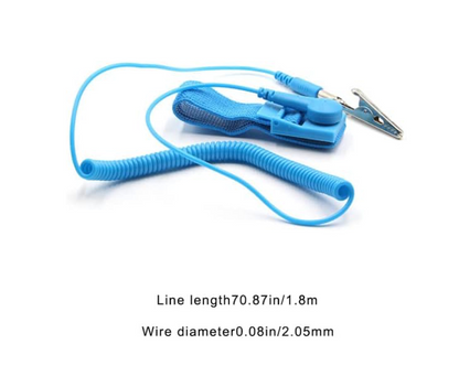 Antistatic Wristband Adjustable Antistatic Wrist Strap Anti Static Wrist Strap Band with Grounding Wire for Preventing Build Up of Static Electricity